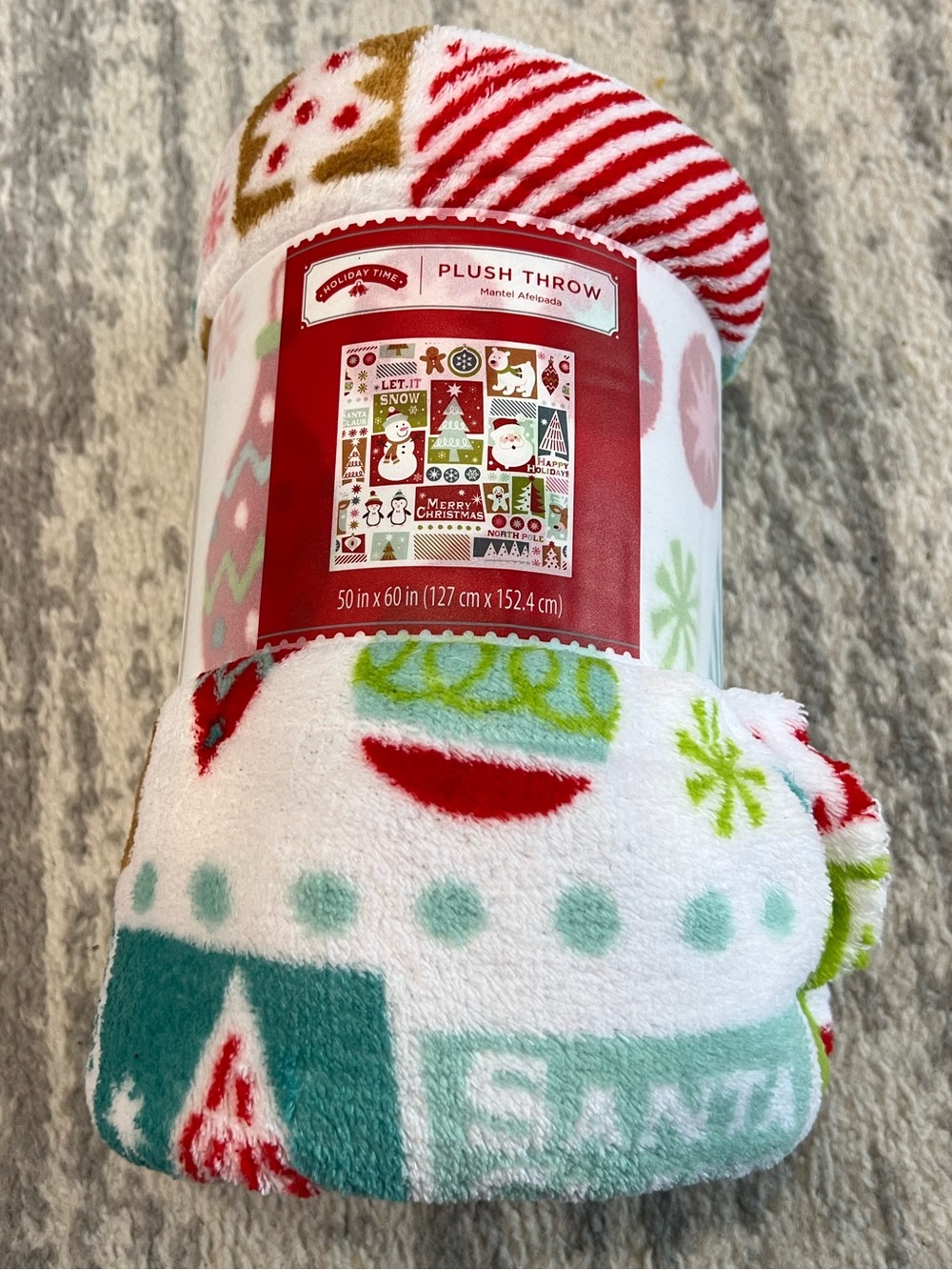 Christmas plush throw blanket 2015